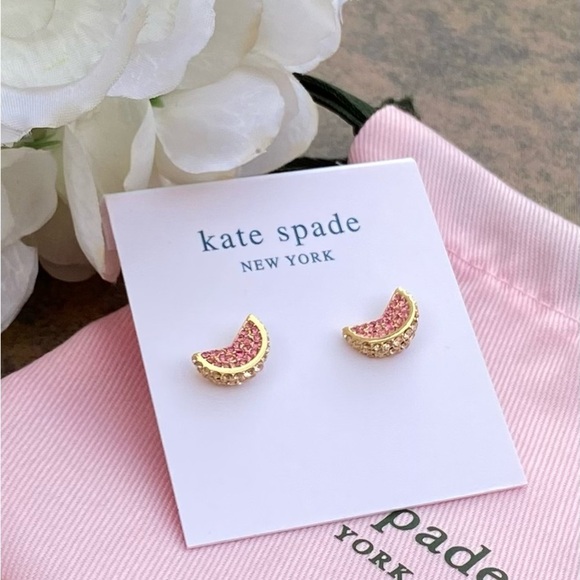 NWT KATE SPADE ♠️ FRUIT SALAD PAVE GRAPEFRUIT STUD EARRINGS - Picture 3 of 9